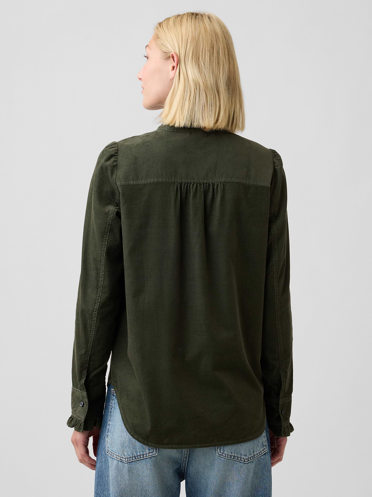 Corduroy Ruffle Shirt | Gap Factory