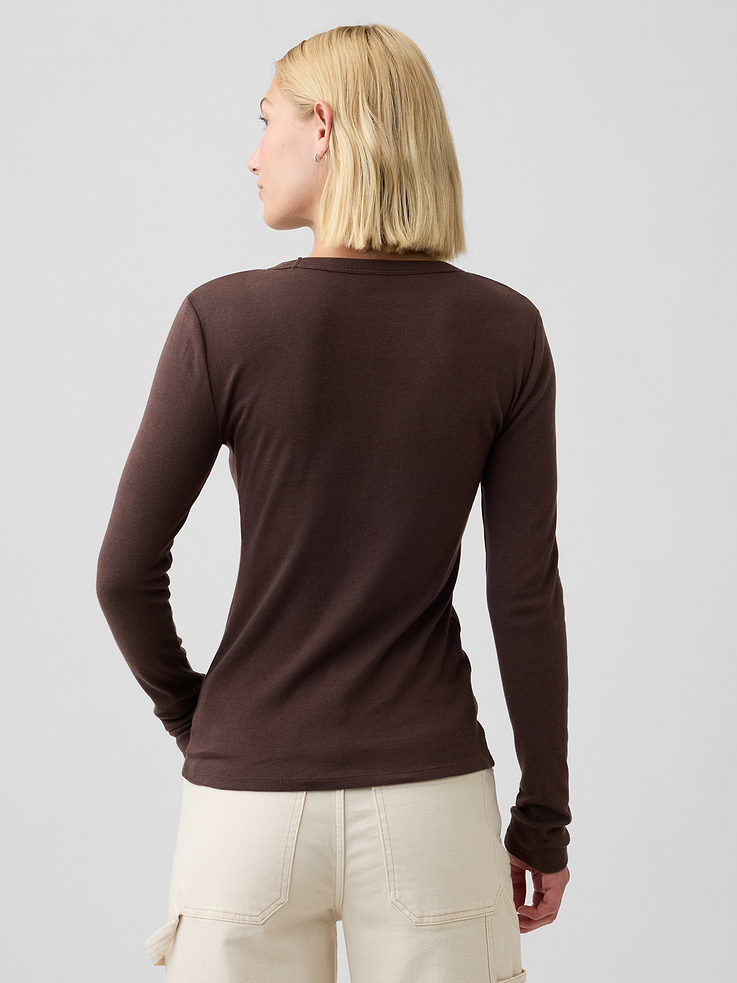 Image number 2 showing, Modern Ribbed Crewneck T-Shirt