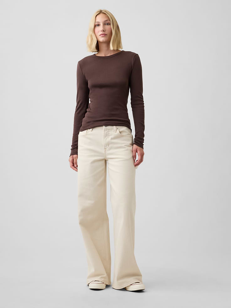 Image number 3 showing, Modern Ribbed Crewneck T-Shirt
