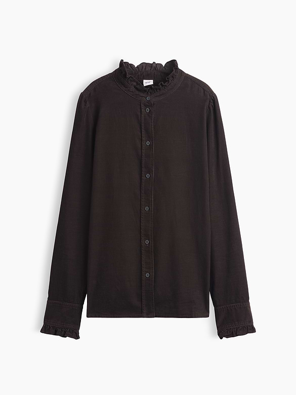 Corduroy Ruffle Shirt
