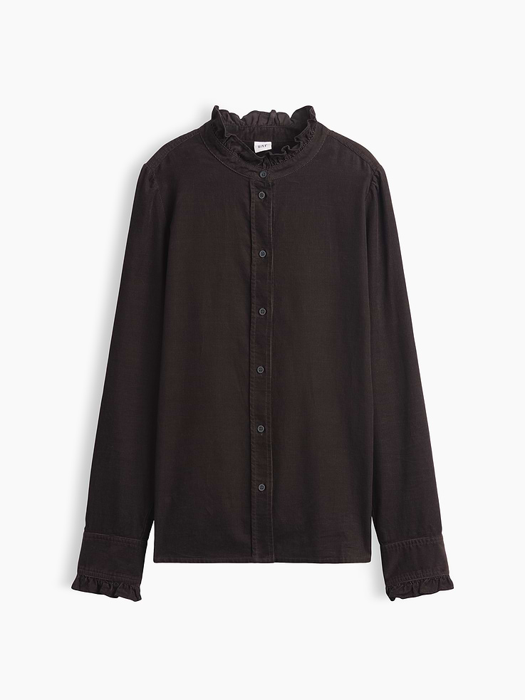 Image 5 of 5, Corduroy Ruffle Shirt