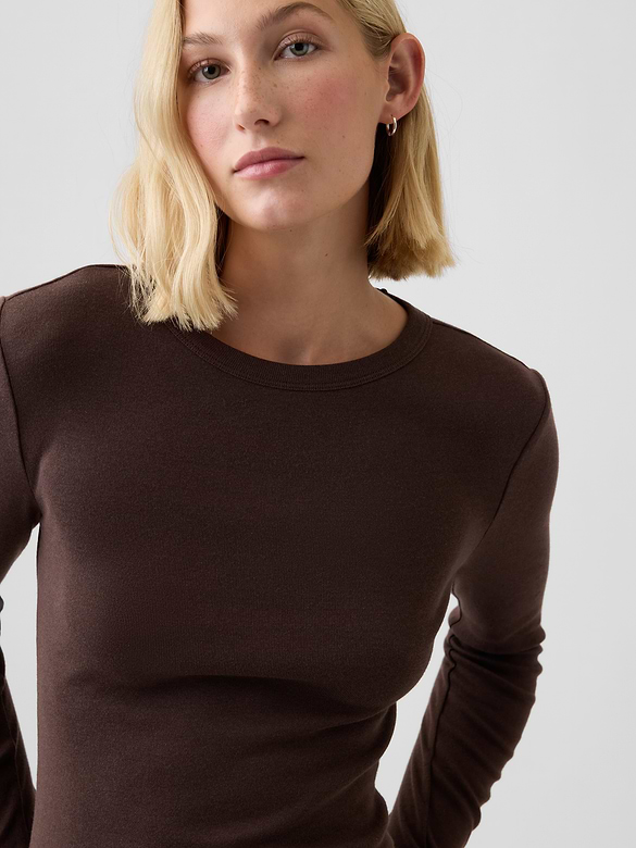 Modern Ribbed Crewneck T-Shirt