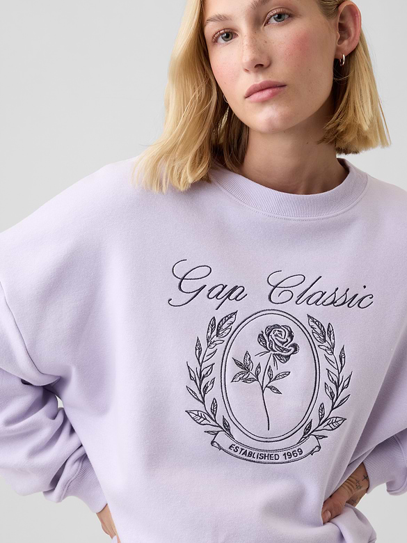 Relaxed Wedge Crewneck Sweatshirt