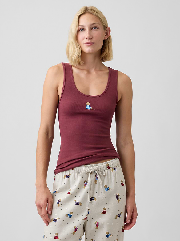 Gap Logo Ribbed Tank Top