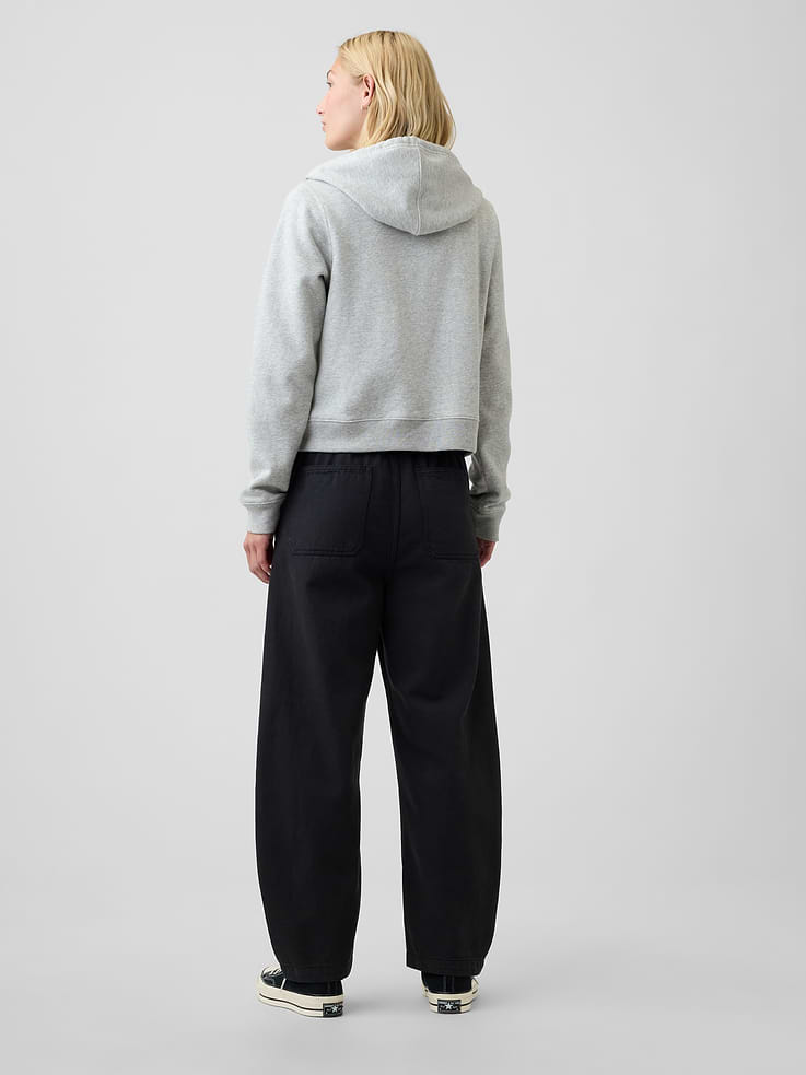 Image number 4 showing, Mid Rise Pull-On Barrel Jeans