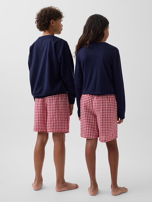 Kids Recycled Flannel PJ Boxer Shorts