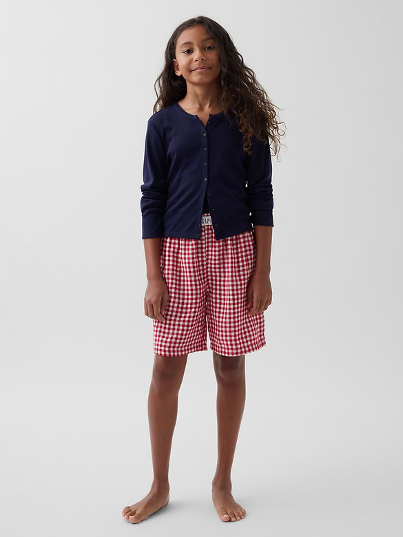 Kids Recycled Flannel PJ Boxer Shorts