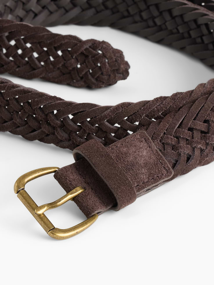 Image 4 of 4, Braided Suede Belt