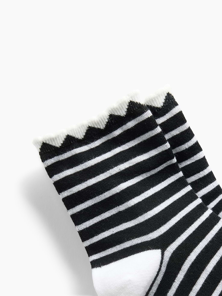 Image 2 of 2, Heart Half-Crew Socks