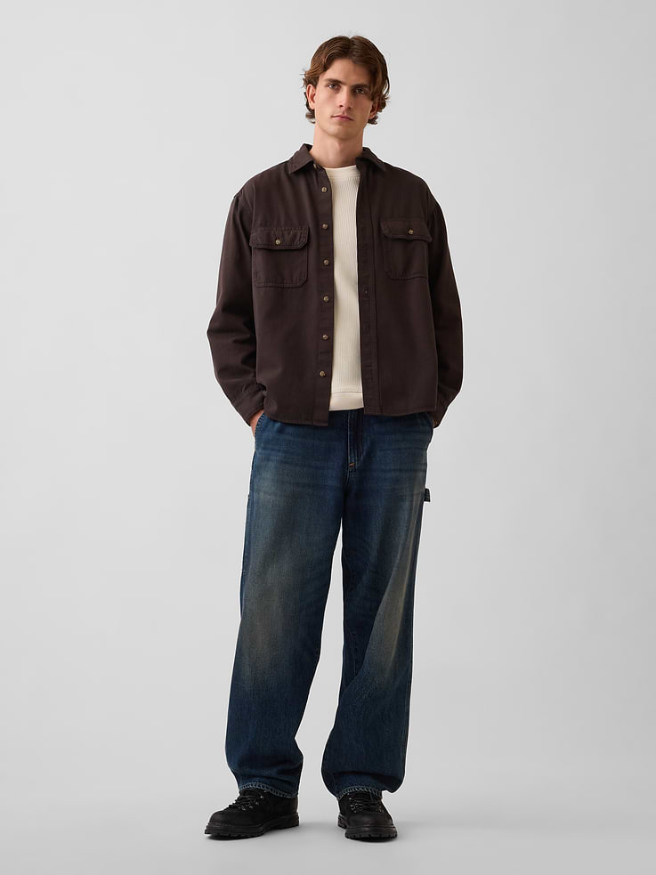 Image number 2 showing, UltraSoft Denim Relaxed Utility Shirt