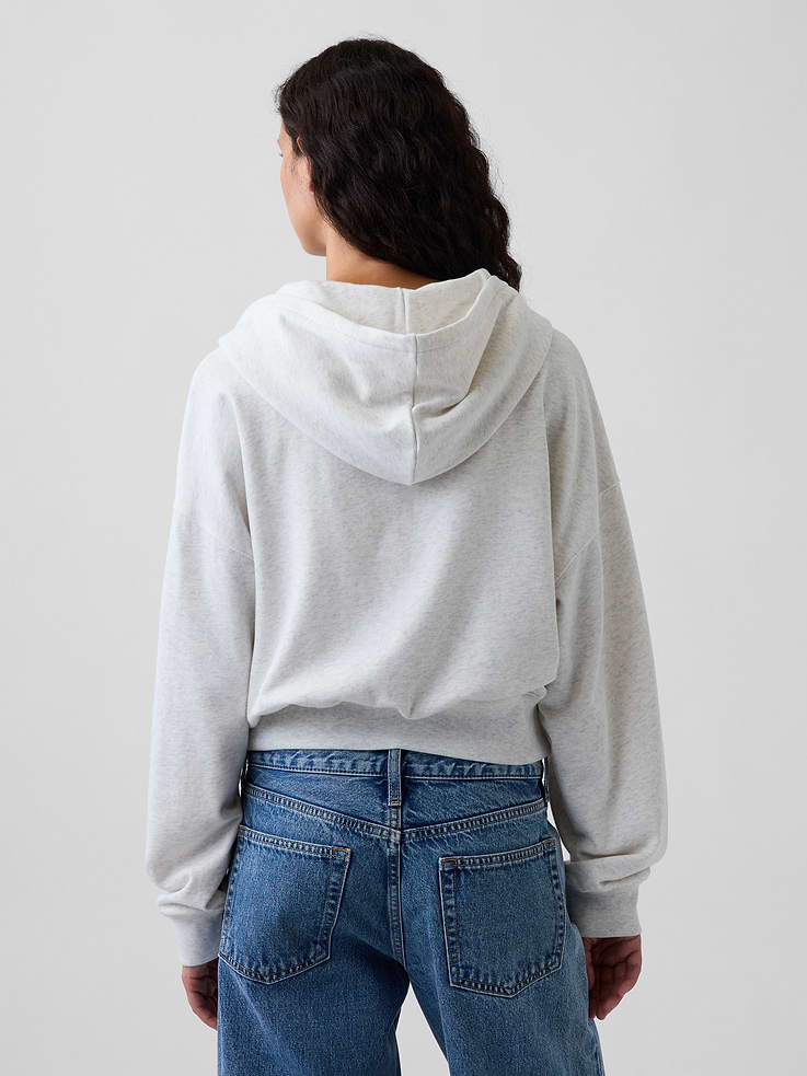 Image number 3 showing, VintageSoft Terry Oversized Wedge Zip Hoodie
