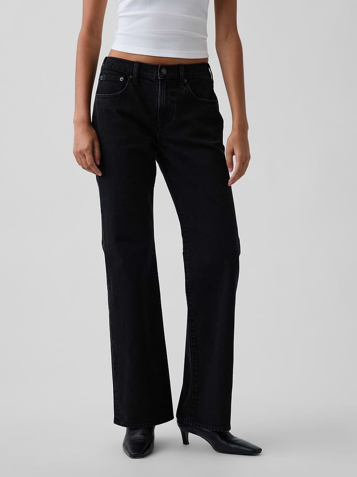 Image number 2 showing, Mid Rise Relaxed Flare Jeans