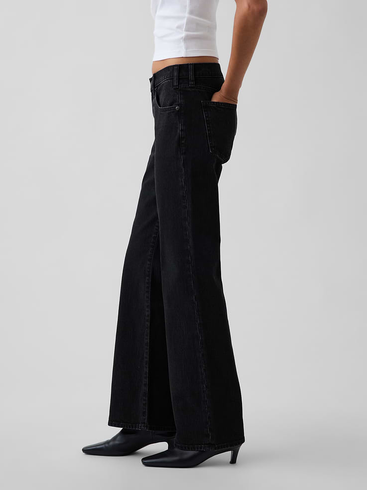 Image number 3 showing, Mid Rise Relaxed Flare Jeans