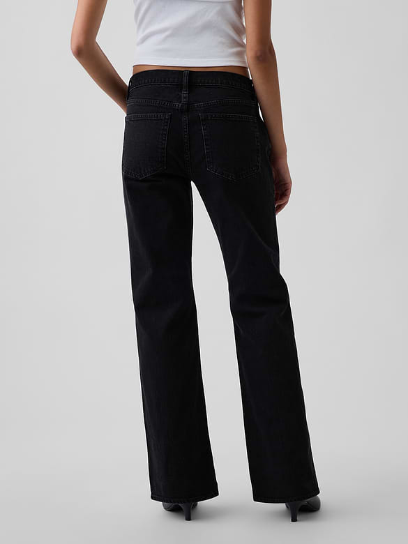 Mid Rise Relaxed Flare Jeans