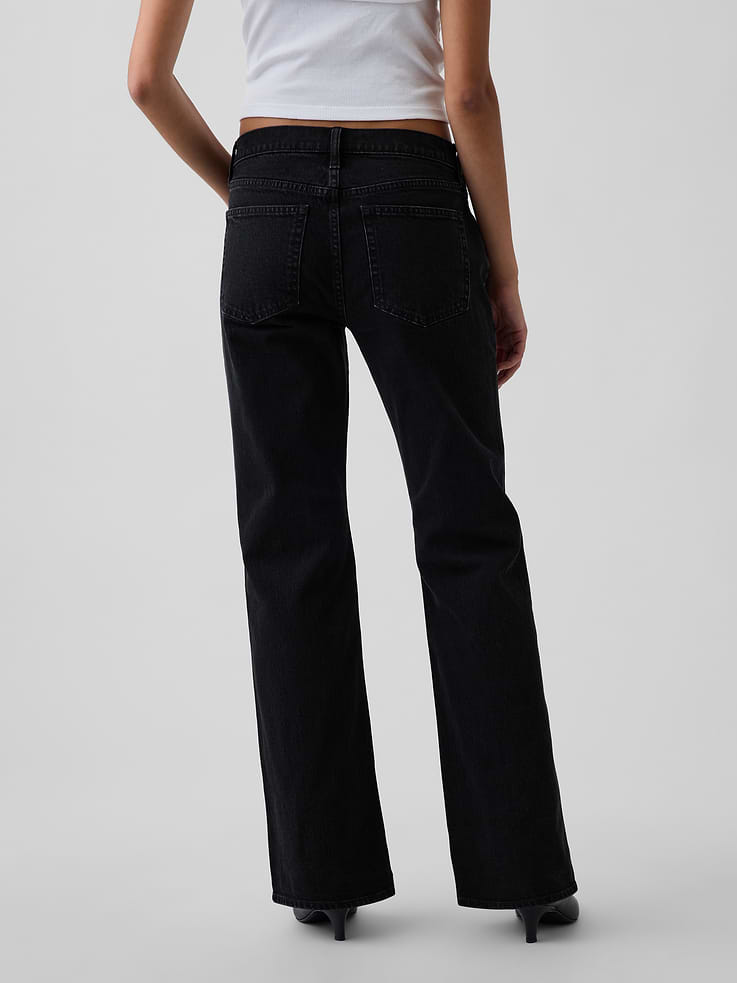 Image number 4 showing, Mid Rise Relaxed Flare Jeans