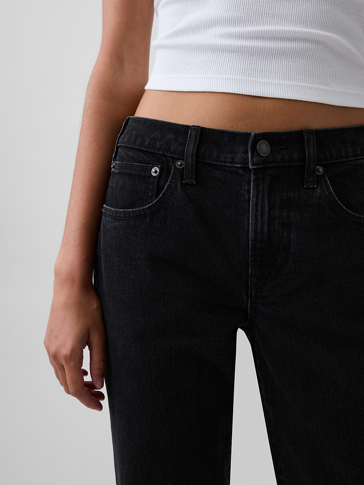 Image number 5 showing, Mid Rise Relaxed Flare Jeans