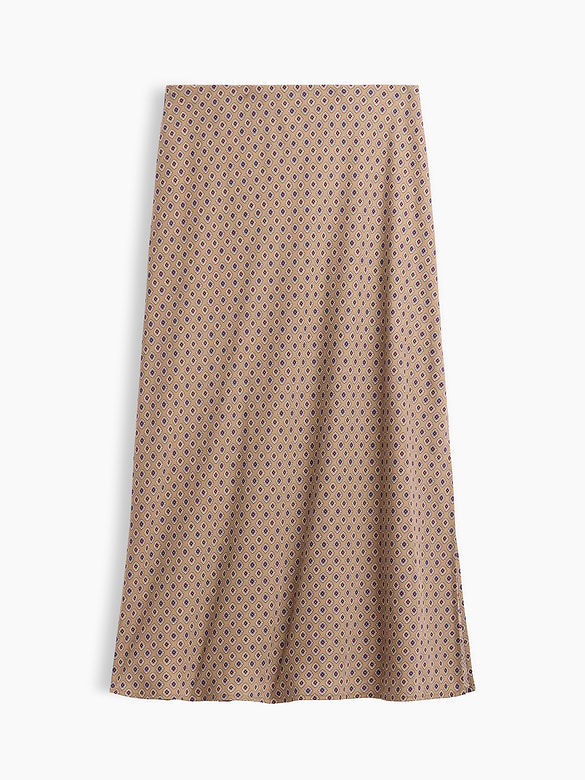 Satin Pull-On Maxi Skirt