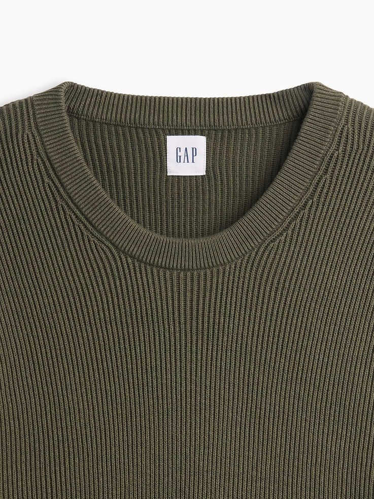 Image number 4 showing, Relaxed Fisherman Stitch Crewneck Sweater