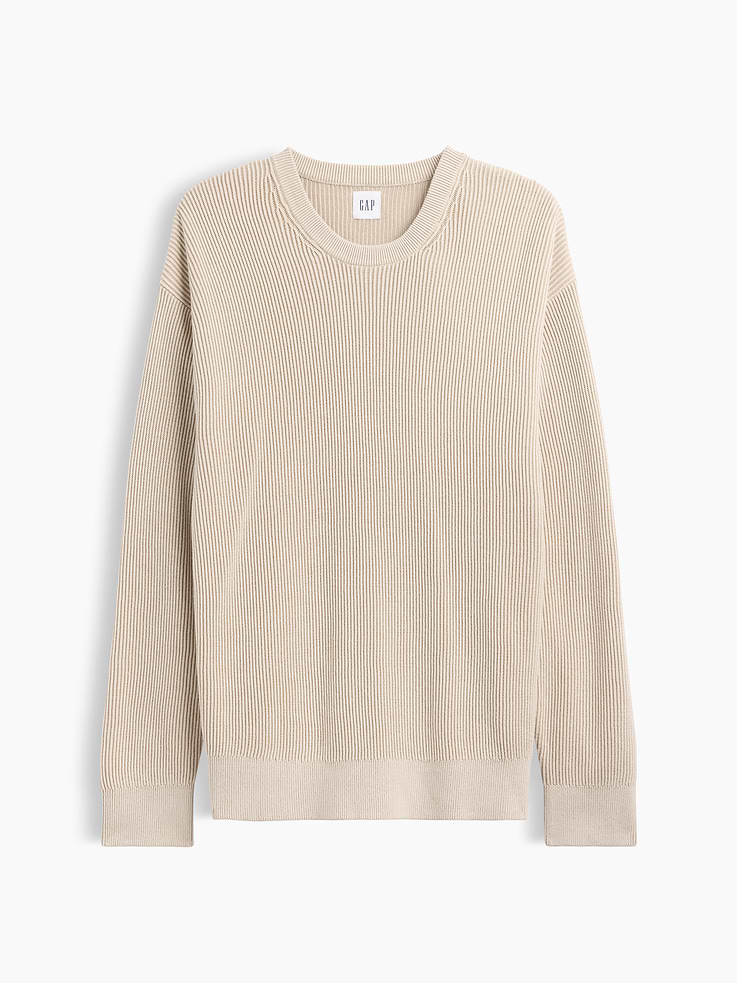 Image number 5 showing, Relaxed Fisherman Stitch Crewneck Sweater