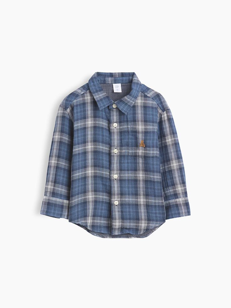 Image number 1 showing, Baby & Toddler Double-Weave Plaid Shirt