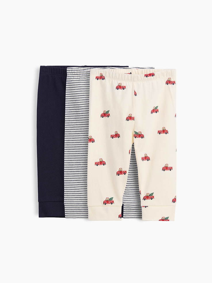 Image 1 of 2, From baby’s first outfit to all their first moments. Our favorite tiny essentials in supersoft, organically grown cotton., Soft cotton jersey pull-on pants., Elasticized waist., Banded cuffs., Made with 100% organically grown cotton which is grown without the use of synthetic pesticides and fertilizers., This product was made in a factory that invests in gender equity and women’s empowerment through RISE. Learn more at gapinc.com/equity ., Product #1186048