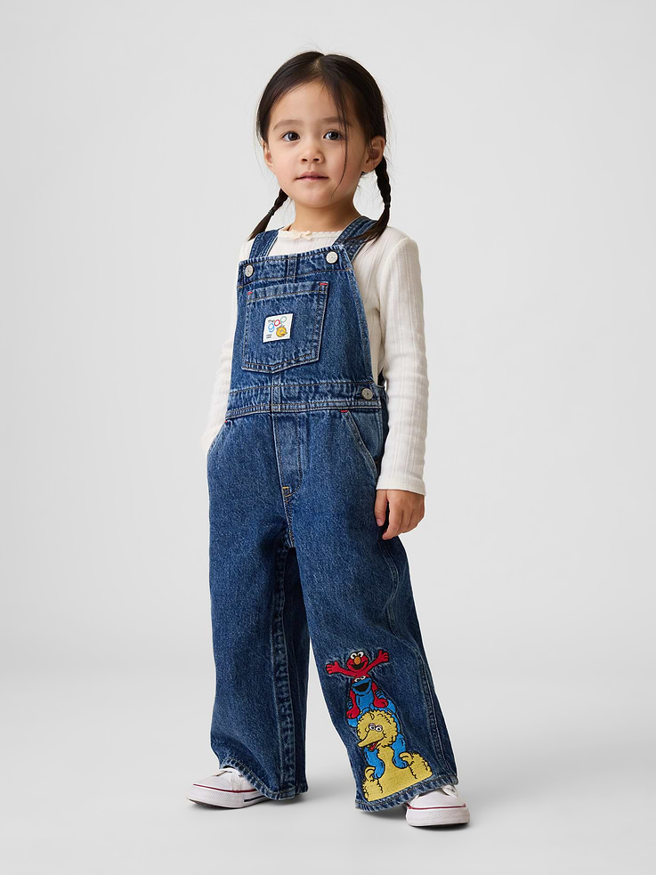 L'image numéro 1 présente Salopette en denim Sesame Street pour Bébé et Tout-petit