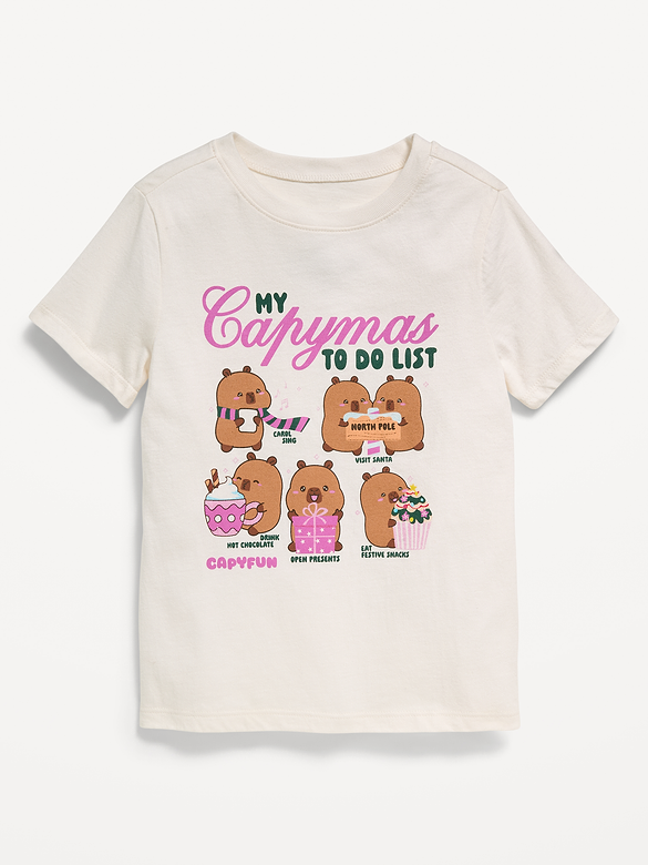 CapyFun™ Graphic T-Shirt for Toddler Girls