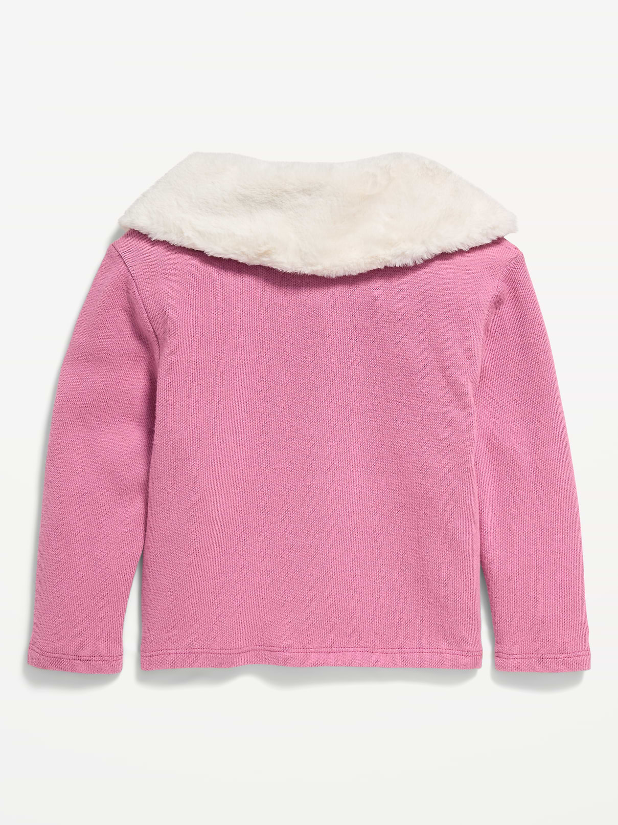 Image 3 of 3, Faux-Fur Collar Cardigan Sweater for Toddler Girls