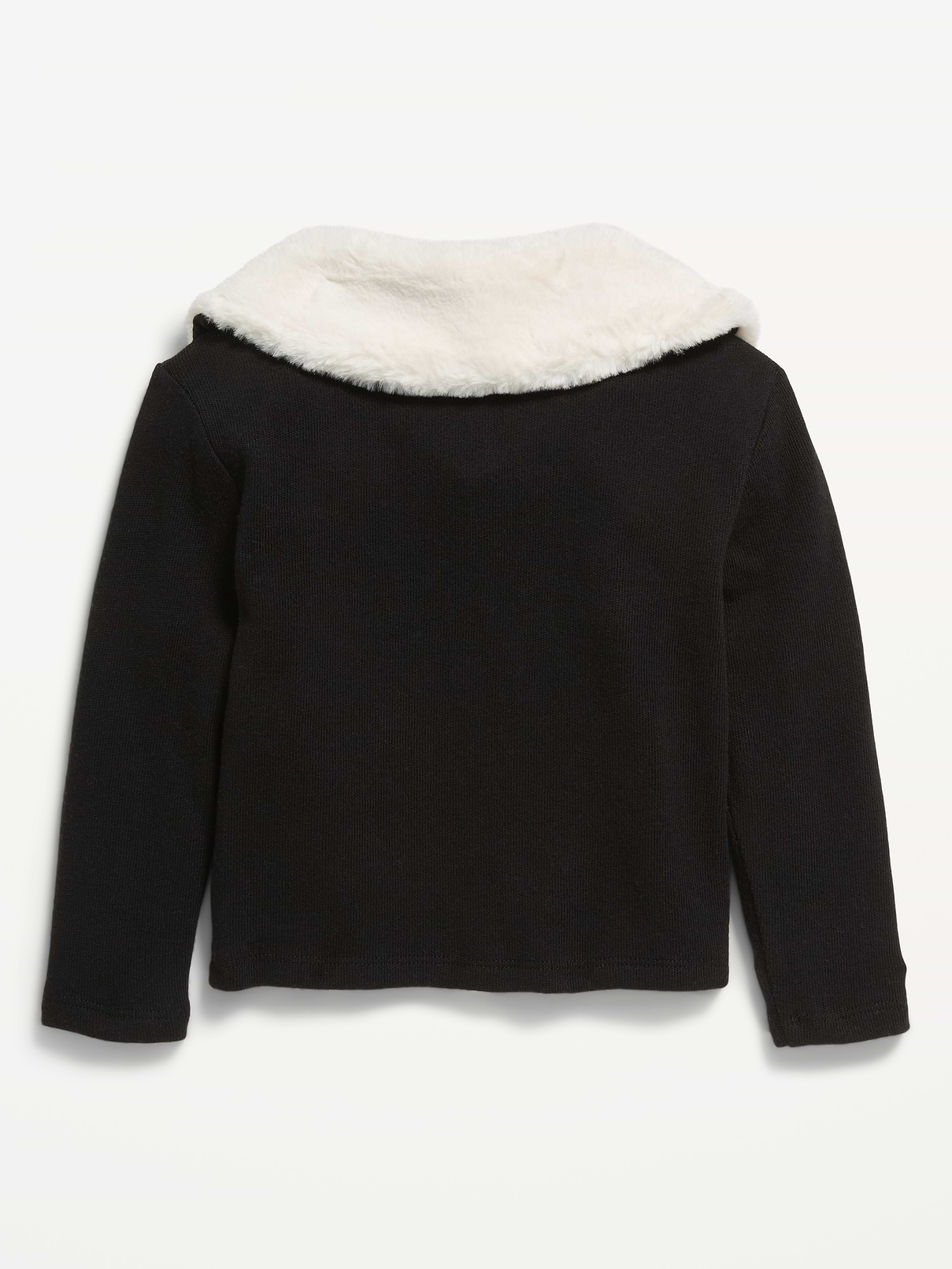 Image 3 of 3, Faux-Fur Collar Cardigan Sweater for Toddler Girls