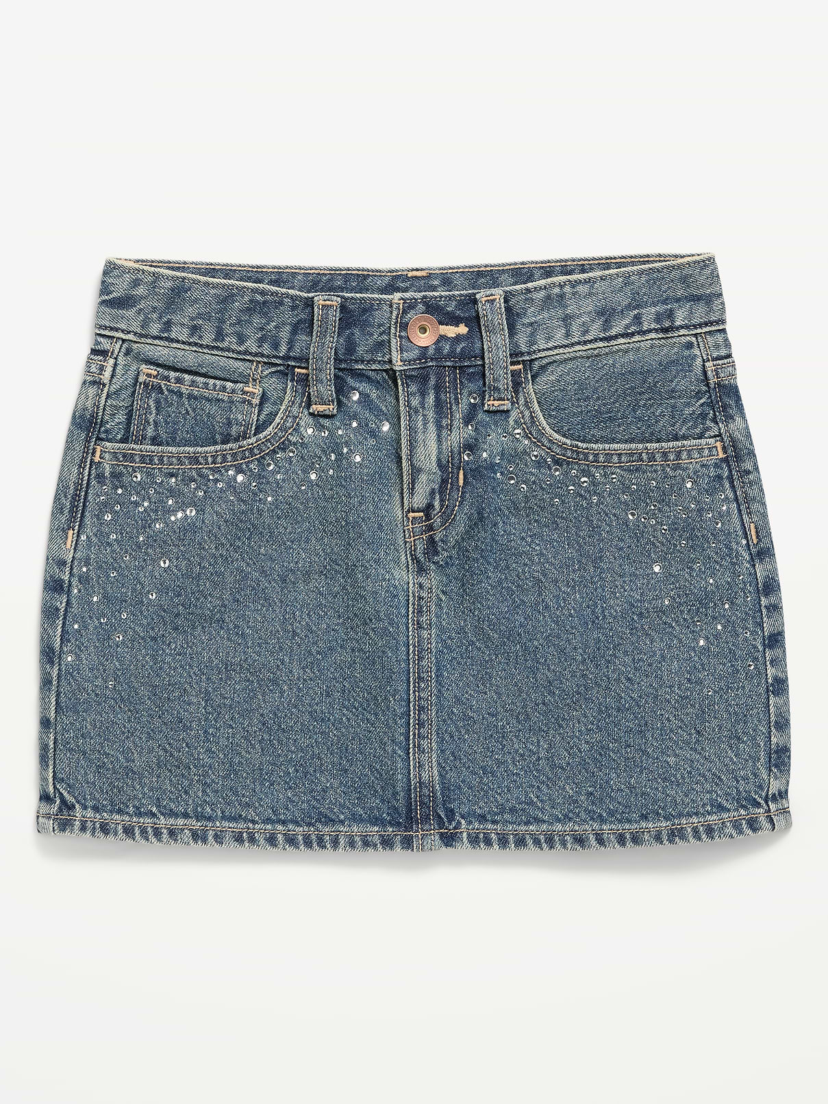 Image 4 of 5, Embellished Denim Skirt for Girls