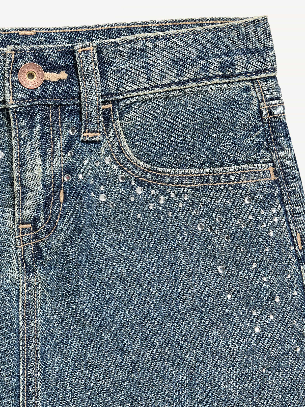 Image 5 of 5, Embellished Denim Skirt for Girls