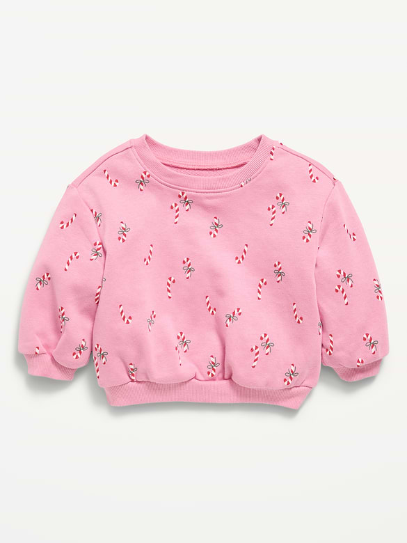 French Terry Crew-Neck Graphic Sweatshirt for Baby