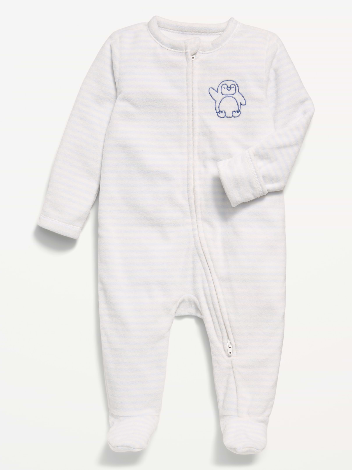 Image 1 of 1, crew neck, long sleeves, full-length reversible zipper, fold-over mittens at each sleeve, sewn-in feet, Product #1184197