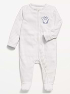 Image 1 of 1, crew neck, long sleeves, full-length reversible zipper, fold-over mittens at each sleeve, sewn-in feet, Product #1184197