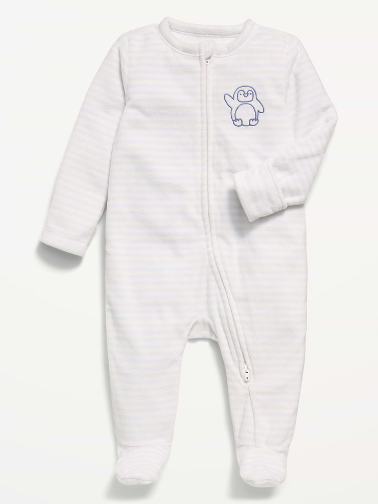 Image 1 of 1, crew neck, long sleeves, full-length reversible zipper, fold-over mittens at each sleeve, sewn-in feet, Product #1184197
