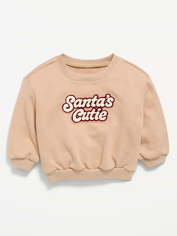 French Terry Crew-Neck Graphic Sweatshirt for Baby