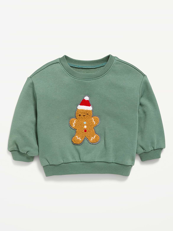 French Terry Crew-Neck Graphic Sweatshirt for Baby