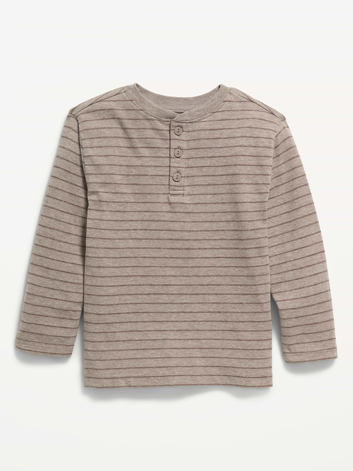 Image 1 of 2, crew neck, long sleeves, three-button placket, Product #1184225