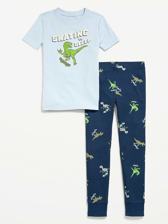 Gender-Neutral Printed Snug-Fit Pajama Set for Kids