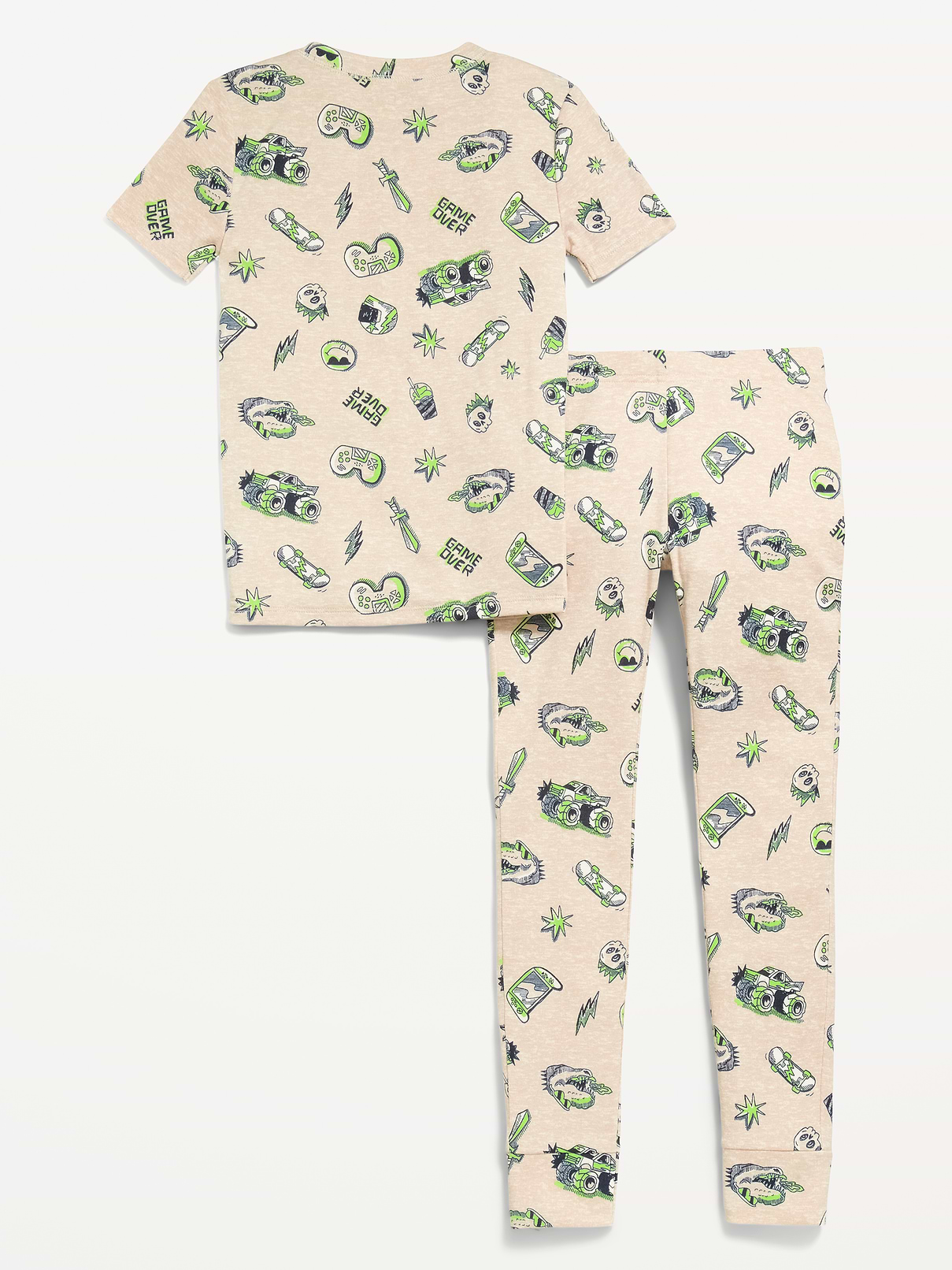Image 2 of 3, Gender-Neutral Printed Snug-Fit Pajama Set for Kids