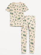 Image 1 of 3, crew neck, short sleeves, matching pajama pants, elasticized waistband, all-over print, Product #1184844