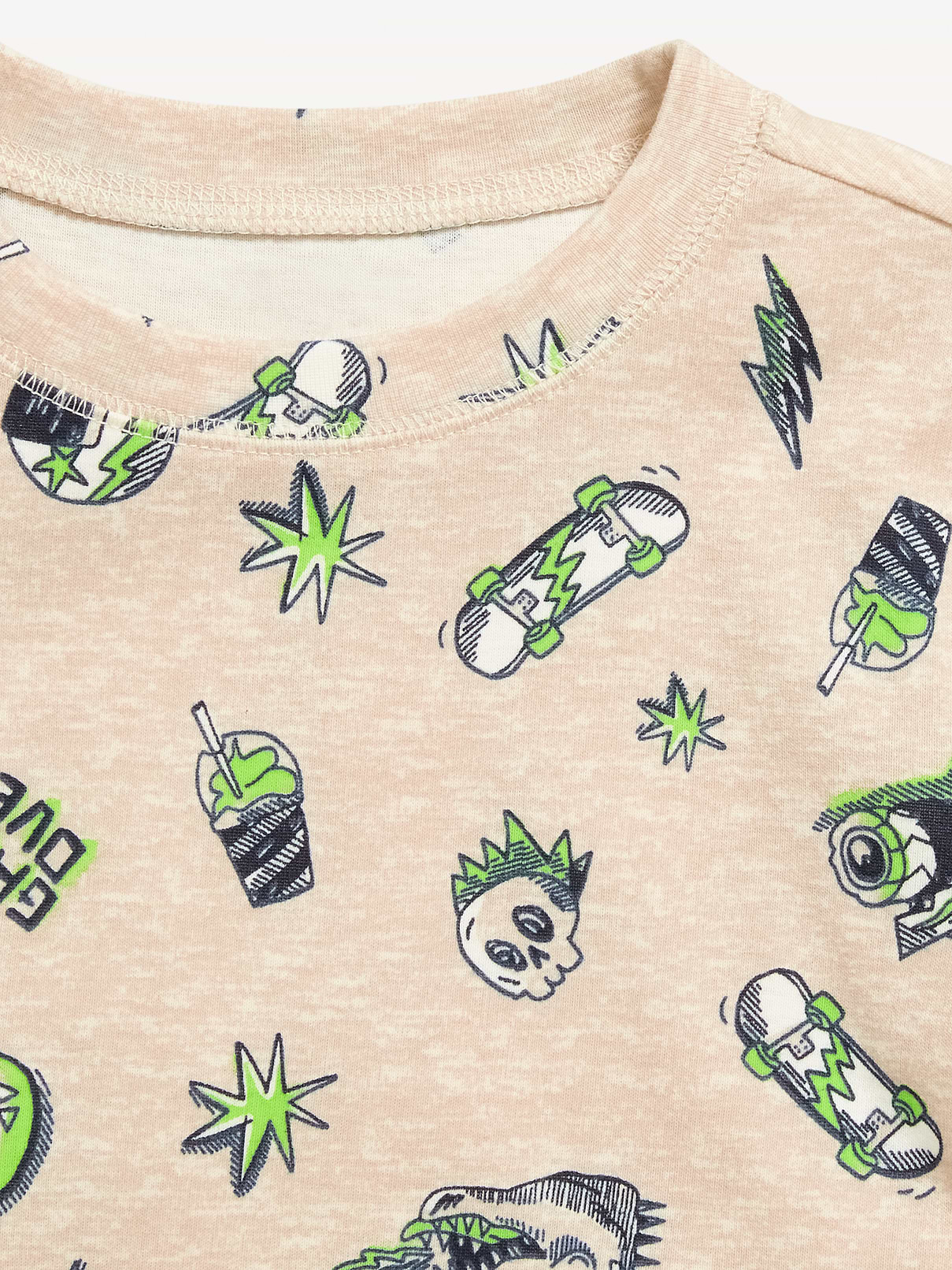 Image 3 of 3, Gender-Neutral Printed Snug-Fit Pajama Set for Kids