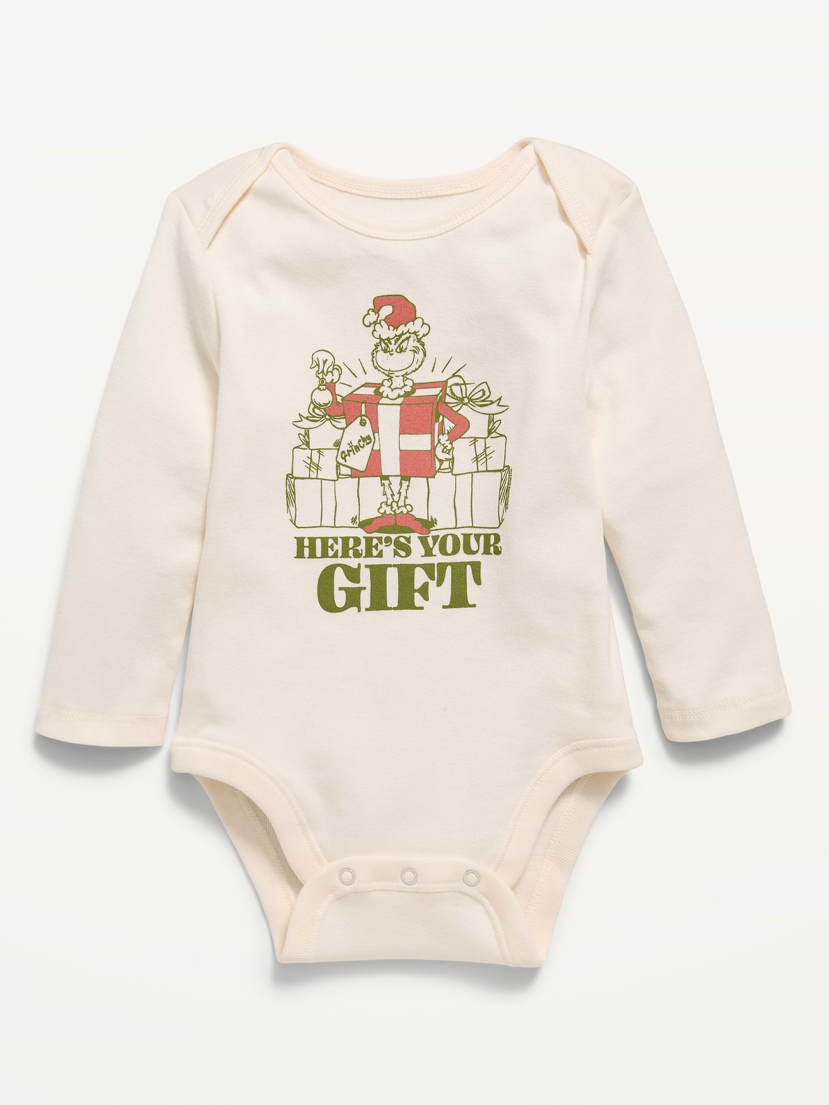 Dr. Seuss™ Grinch Long-Sleeve Graphic Bodysuit for Baby