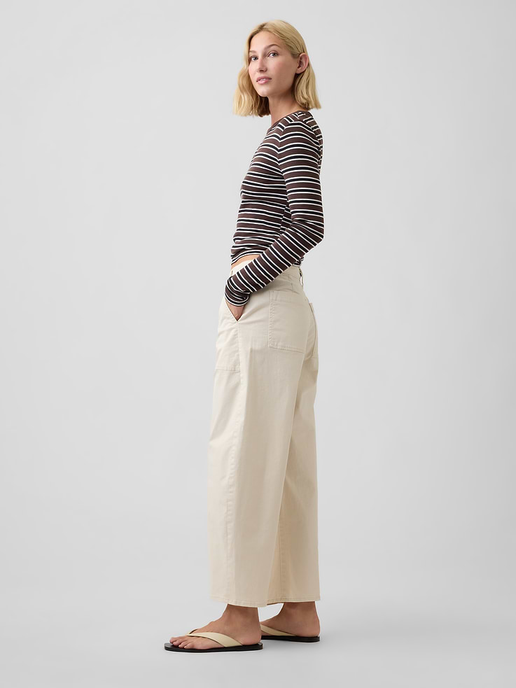 Image number 3 showing, Mid Rise Barrel Khakis