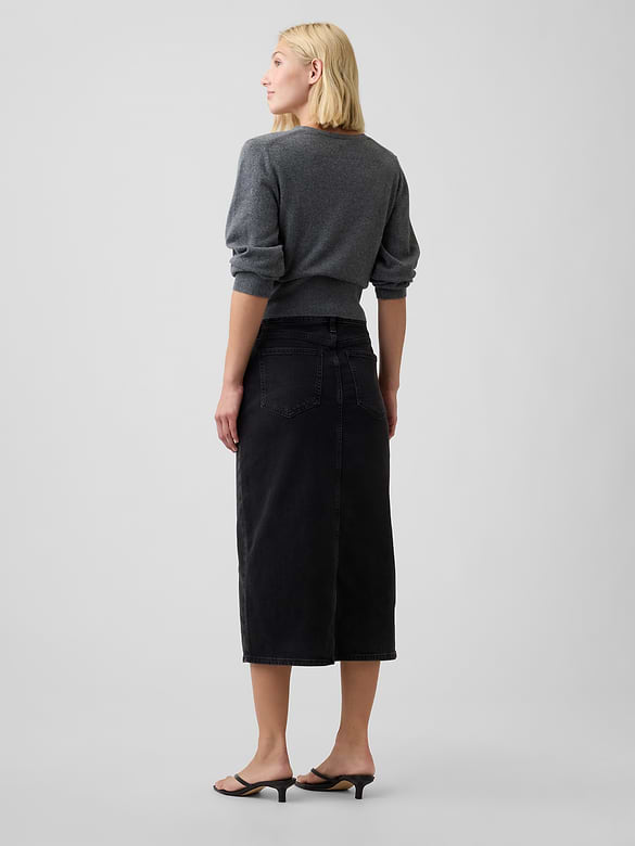 Denim Midi Skirt