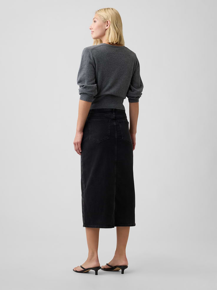 Image number 2 showing, Denim Midi Skirt