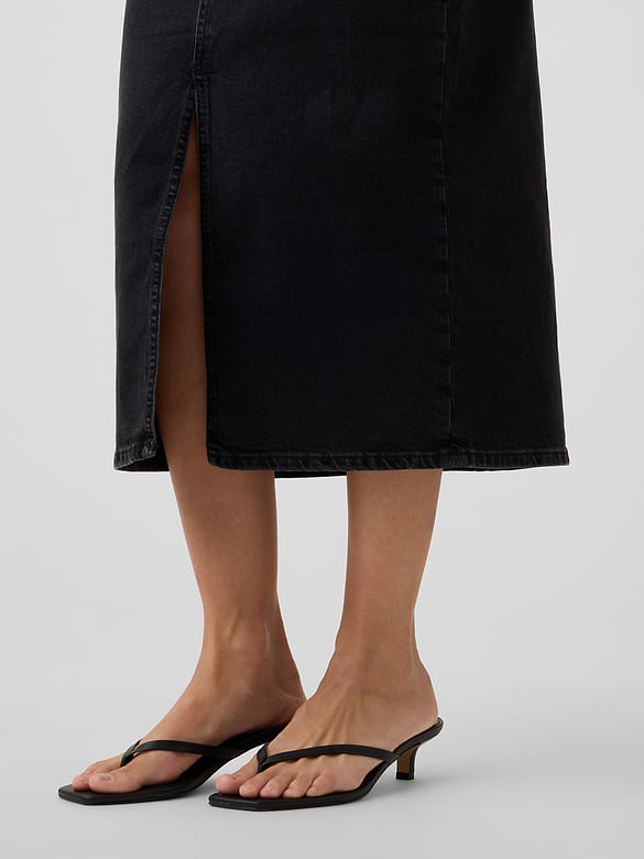 Denim Midi Skirt