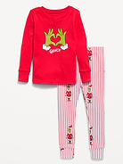 Image 1 of 2, rib-knit crew neck, long sleeves, matching pajama pants, elasticized waist, rib-knit cuffs, licensed graphic, ™ & © 2026 Dr. Seuss Enterprises, L.P., Product #1185005