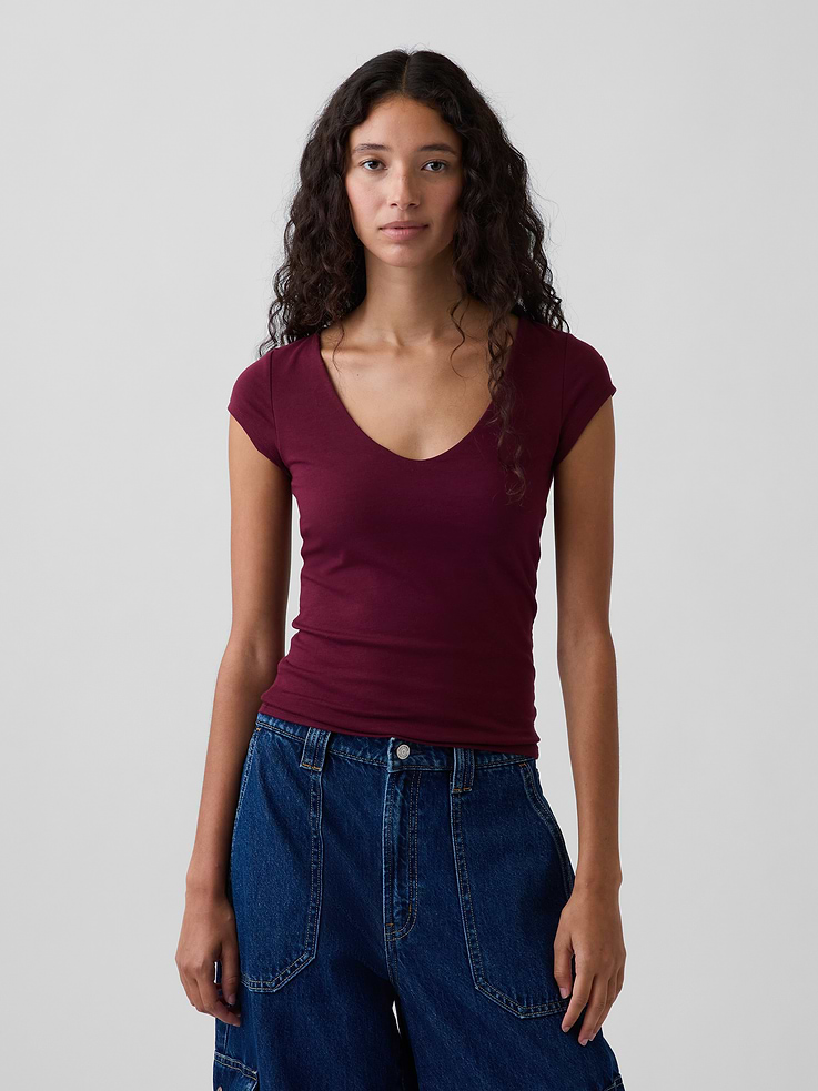 Image number 1 showing, CloseKnit Jersey V-Neck T-Shirt