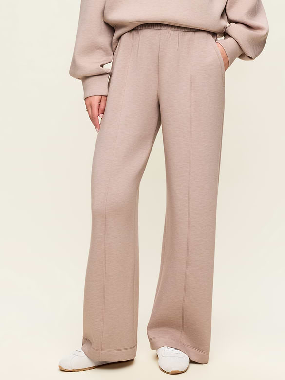 High-Waisted Bounce Fleece Wide-Leg Sweatpants